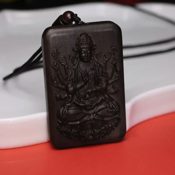Agarwood Thousand Hand Guanyin Pendant Necklace