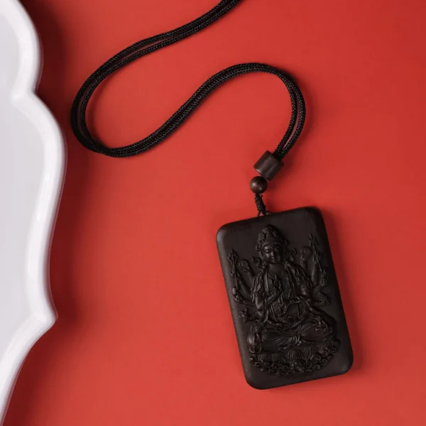 Agarwood Thousand Hand Guanyin Pendant Necklace