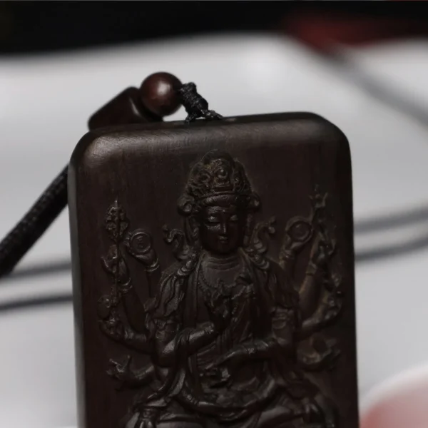 Agarwood Thousand Hand Guanyin Pendant Necklace