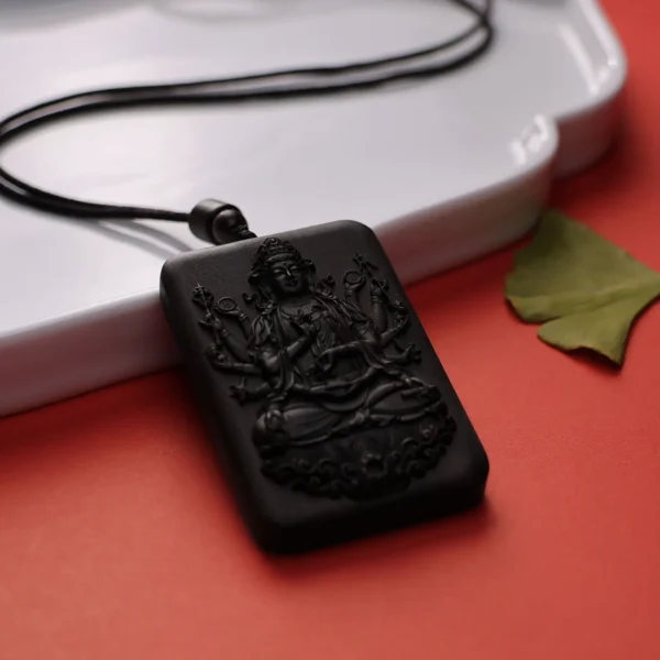 Agarwood Thousand Hand Guanyin Pendant Necklace
