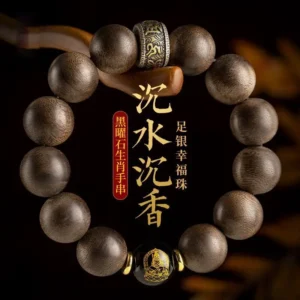 Natural Agarwood Buddha Zodiac Bracelet Men