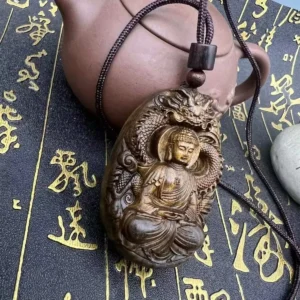 Sandalwood Tathagata Buddha Pendant Necklace