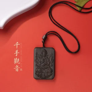 Agarwood Thousand Hand Guanyin Pendant Necklace