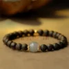 Natural Agarwood Buddha Jade Gold Bracelet